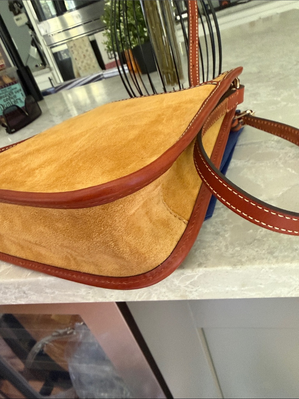 Dooney & Bourke Suede Messenger Crossbody - Picture 7 of 9